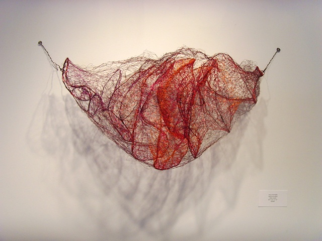 "Mitochondria", The Diaphanous Organs series are fantastic and surreal handmade metal netting inspired by the details of anatomy.