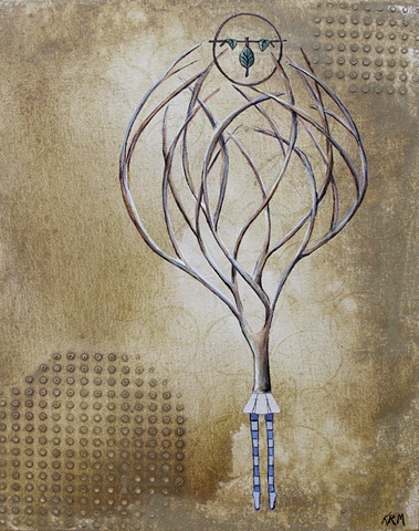 acrylic tree painting wyoming