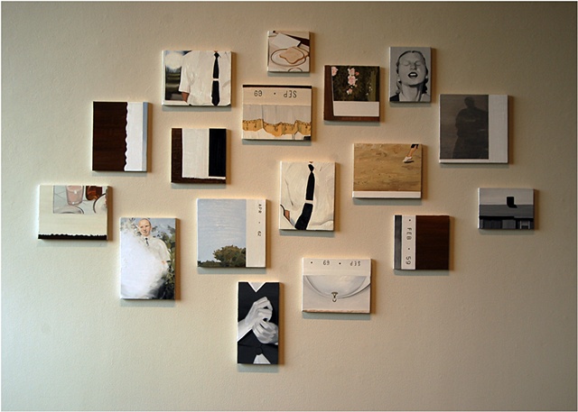 Installation of "Detail" paintings at SF MOMA Artist Gallery Jan 09