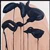 Haystacks with dark flower