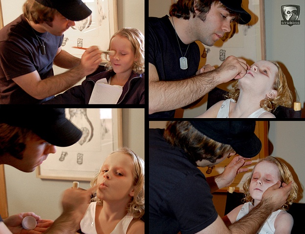 Infected Girl Make-up Application