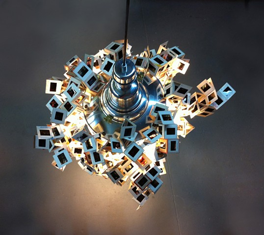 Water Kerner "Memory Pod" Chandelier (Aerial view)