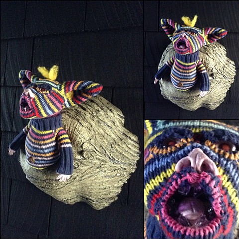 Sweater taxidermy faux monster crystal tree baby