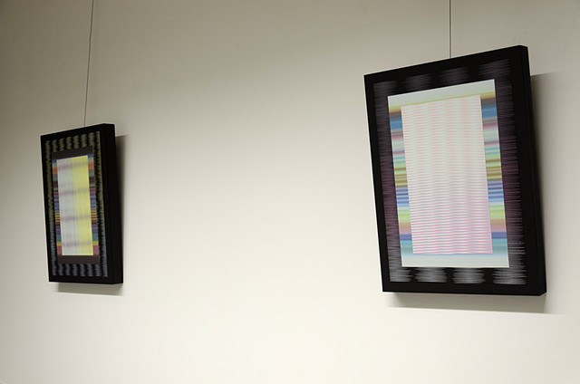 Static Bustle MFA Jon Vogt Artist Printmaker Printmaking Screen Print Silkscreen Collage Color Field Moire Pattern