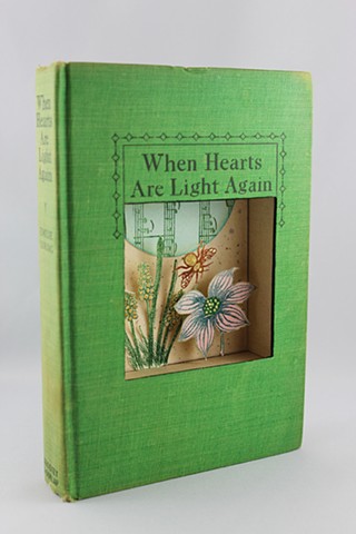 found book sculpture, printmaking, collage, mixed media, book art