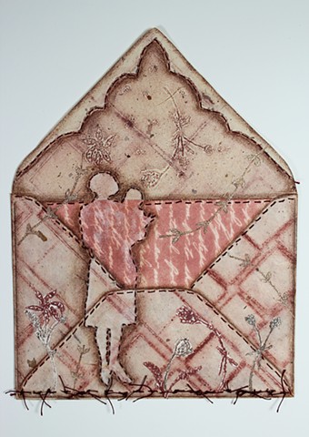 photopolymer intaglio, polyester plate intaglio, print collage, mother and child, mixed media