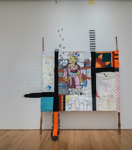 natalie ball indigenous indian art modoc klamath native american african american race racial narratives intersections decolonization captain jack installation painting textile quilt history auto ethnography Indian identity historical discourses visual ar