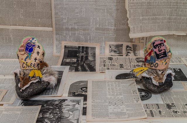 natalie ball indigenous indian art modoc klamath native american african american race racial narratives intersections decolonization captain jack installation painting textile quilt history auto ethnography Indian identity historical discourses visual ar