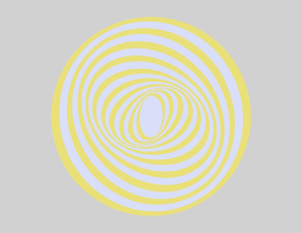 "Elliptical Kinetic Painting in Yellow & Violet"