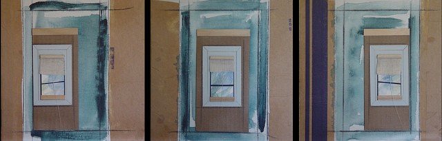 G-115 Classroom, Triptych #4 (Blue)