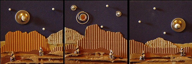 Desert Coyotes Triptych #1