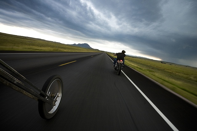 Riding into the hail storm