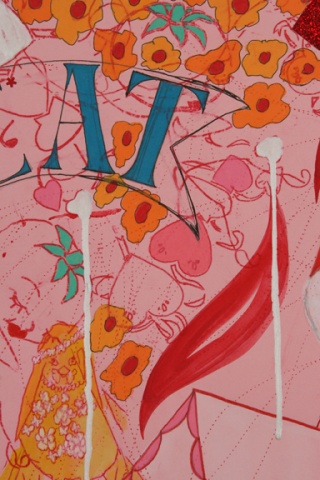 Pink Chickens Detail