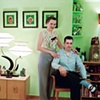 The Stricklands next to their Majestic lamp, Detroit, MI