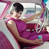 Hot pink rat rod dream girl in her '60 Ford El Camino at Viva Las Vegas 12, Las Vegas NV