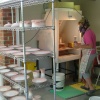 Applying Glaze to Pottery