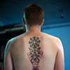 geometric back in dot work