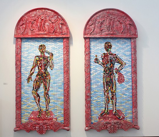 mosaic, Zen Du Art, architectural accents, mold making, frames for paintings, chewing gum art
