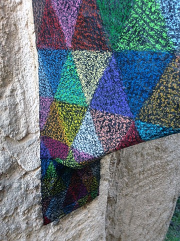 Temporary installation, paper on stone, Cappadocia, Turkey by Carmi Weingrod