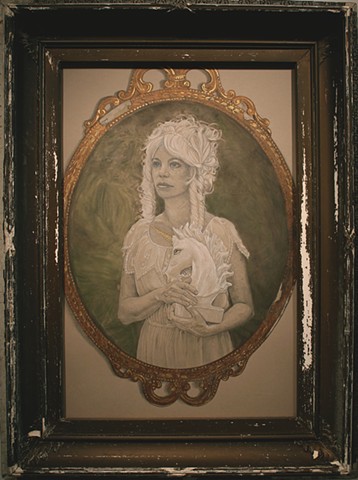 Young Woman With Her Grandmother's Unicorn