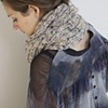 Chunky Marled Loop Scarf--Oatmeal