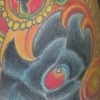 Crow with Crown and Water Tattoo by Little Chico 2006-2008