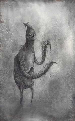 C'thulhu, Lovecraft, underwater gods, sea demon, painting artwork