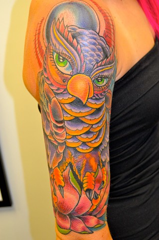lady luck tattoo voted best of detroit owl sleeve lady luck tattoo voted best of detroit owl sleeve