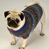 Custom Knit Wool Dog Sweater, 16 inch length
