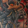 woman with skull headdress 