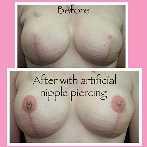Fall with artificial piercing