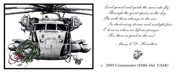 VINNIE MYERS - Christmas card created for HMH-464 USMC