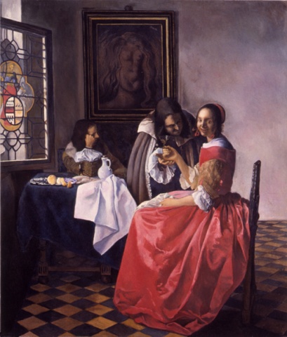 Girl with Wine Glass, Restored    