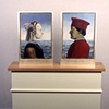 Frederico Da Montefeltro, Restored, 1998

oil on panels in white gold frames: 24.25 x 15 inches. Pedestal: 28.25 x 13.25 x 40.25 inches
