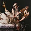 Self Portrait in the Kitchen After Artemesia Ghentileschis Judith and Holofernus   