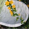 Faux Bamboo Concrete Bird Bath
