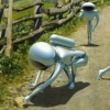 Three Aliens Trekking