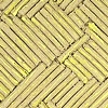 Untitled (rolled canvas with yellow paint),