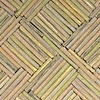 Untitled (rolled canvas with multi-colored paint),