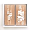 Untitled (Scraped Knees, tan on white).
