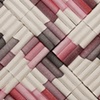 Untitled (rolled filter paper, red and black ink),