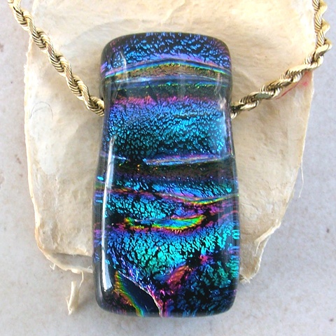 dichroic glass channel pendant