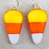 CANDY CORN Fused Glass Earrings