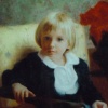 "girl in grandma's chair"
