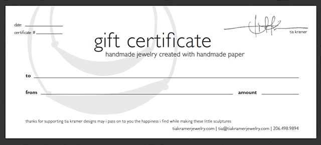Gift Certificates