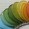 green, yellow and orange