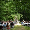 Damon and Sara's wedding reception at Catoctin Quaker Camp, MD