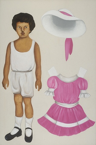 Mulatto Boy with Pink Dress