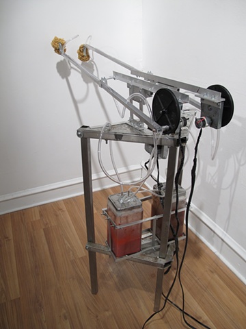 Mark Porter kinetic sculpture, kinetic sculpture, Mark Porter, performative sculpture, found objects, chicago, machine, kinetic mechanical sculpture