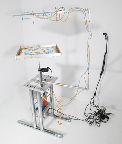 Autohaemorrhaging Actuator #2, kinetic sculpture by Mark Porter